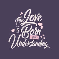 love is born for understanding hand lettering